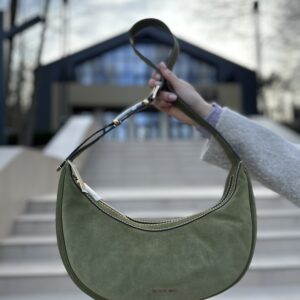 Avra Crossbody Bag - жіноча замшева сумочка Michael Kors у оливковому кольорі
