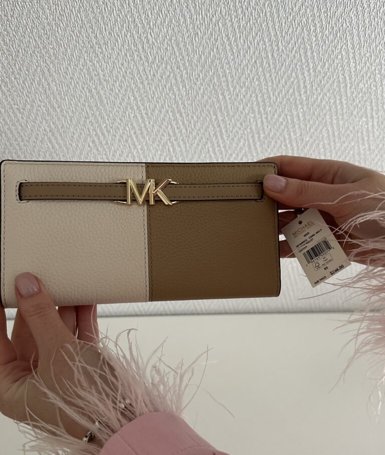 Reed Large Pebbled Leather Wallet у кольорі Camel Multi - жіночий гаманець Michael Kors