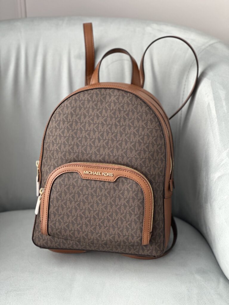 Jaycee Medium Logo Backpack у кольорі Brown - жіночий рюкзак Michael Kors