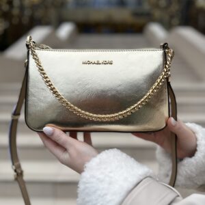 Jet Set Medium Metallic Shoulder Bag and Card Case - жіночий подарунковий набір Michael Kors