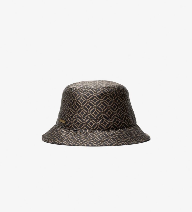 Logo Jacquard Bucket Hat у кольорі Husk - жіноча панама Michael Kors