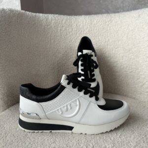 Allie Perforated Leather Trainer White Black - жіночі кросівки Michael Kors