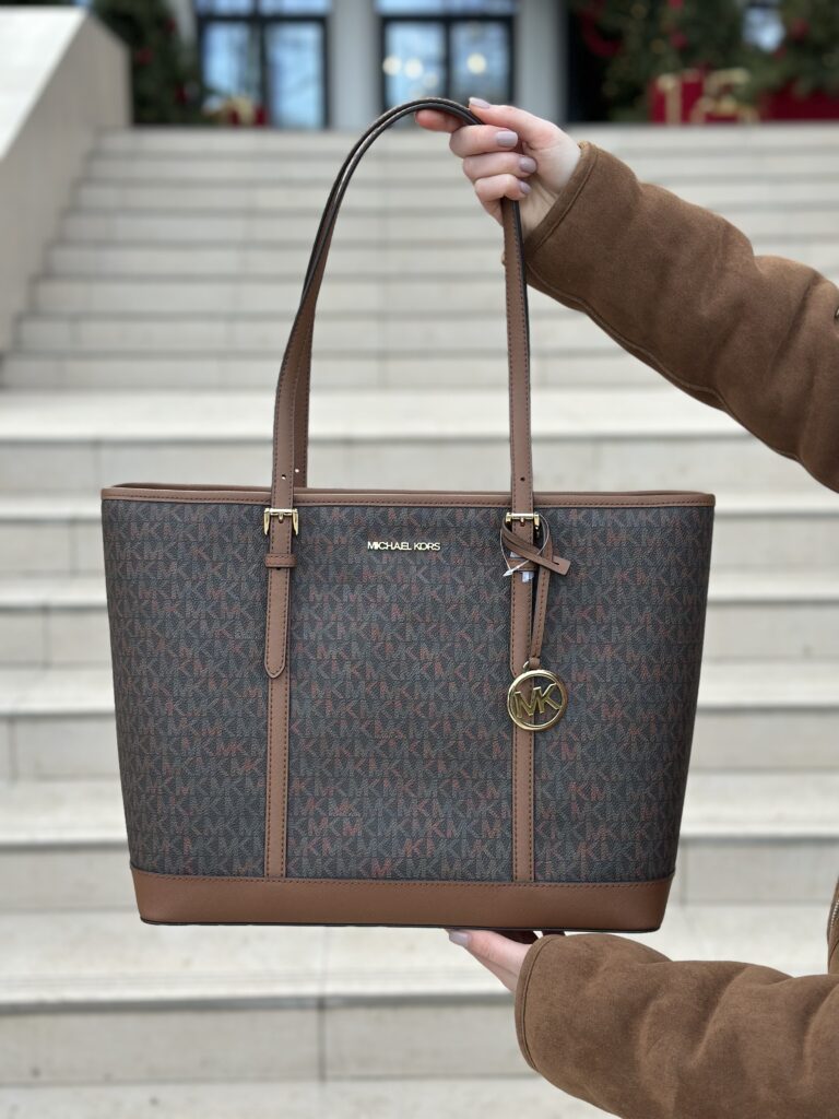 Jet Set Travel Large Logo Tote Bag у кольорі Brown - жіноча сумочка Michael Kors