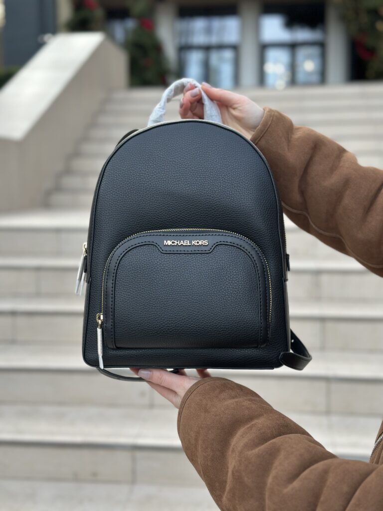 Jaycee Medium Pebbled Leather Backpack у кольорі Black - жіночий рюкзак Michael Kors
