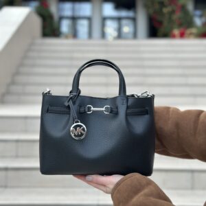 Carson Small Pebbled Leather Satchel у кольорі Black - жіноча сумочка Michael Kors