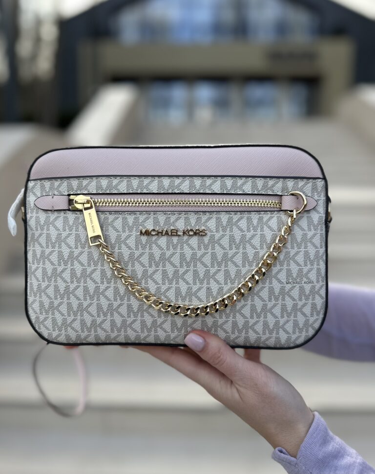 Jet Set Large Logo Crossbody Bag у кольорі Powder Blush - жіноча сумочка Michael Kors