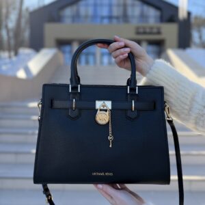 Hamilton Medium Leather Satchel у кольорі Black - жіноча сумочка Michael Kors