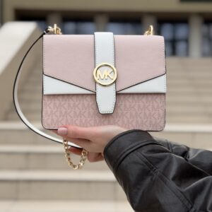 Greenwich Small Color-Block Signature Logo Crossbody Bag у кольорі Powder Blush Multi - жіноча сумочка Michael Kors