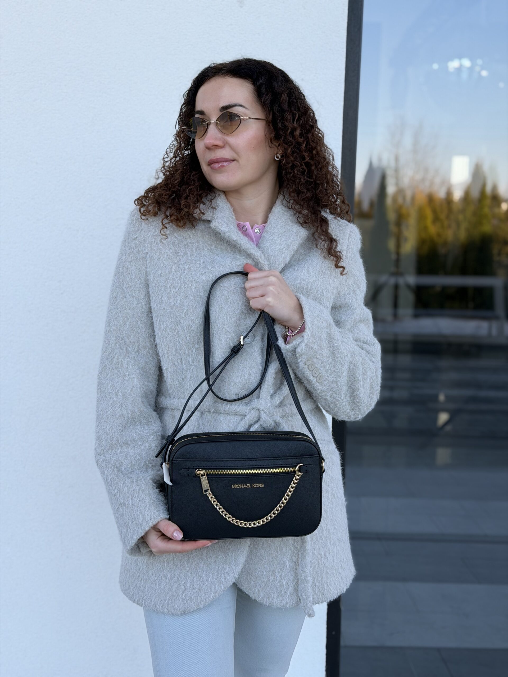 Jet Set Large Saffiano Leather Crossbody Bag у кольорі Black - жіноча сумочка Michael Kors - Зображення 6