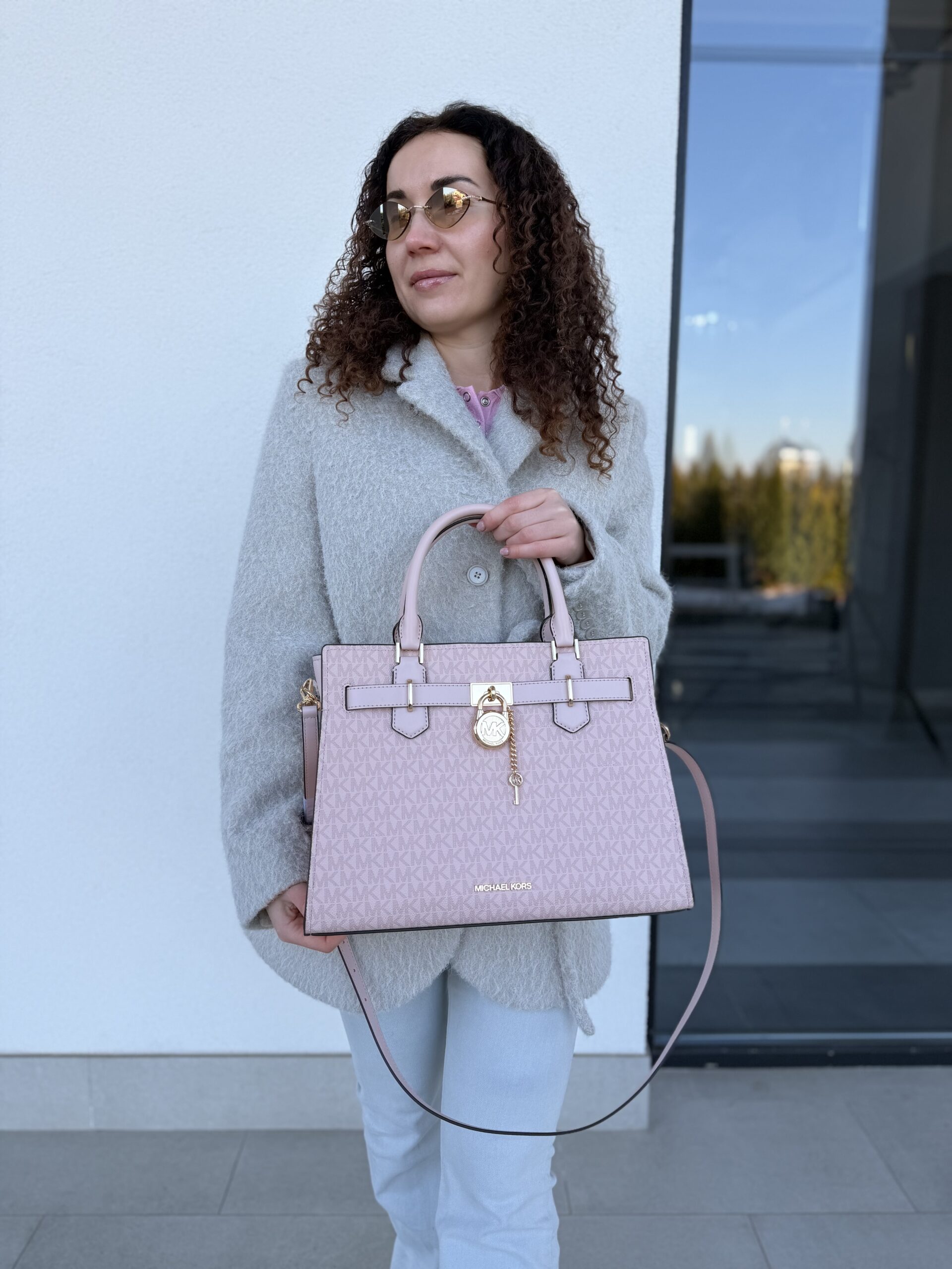 Hamilton Medium Signature Logo Satchel у кольорі Powder Blush - жіноча сумочка Michael Kors - Зображення 3