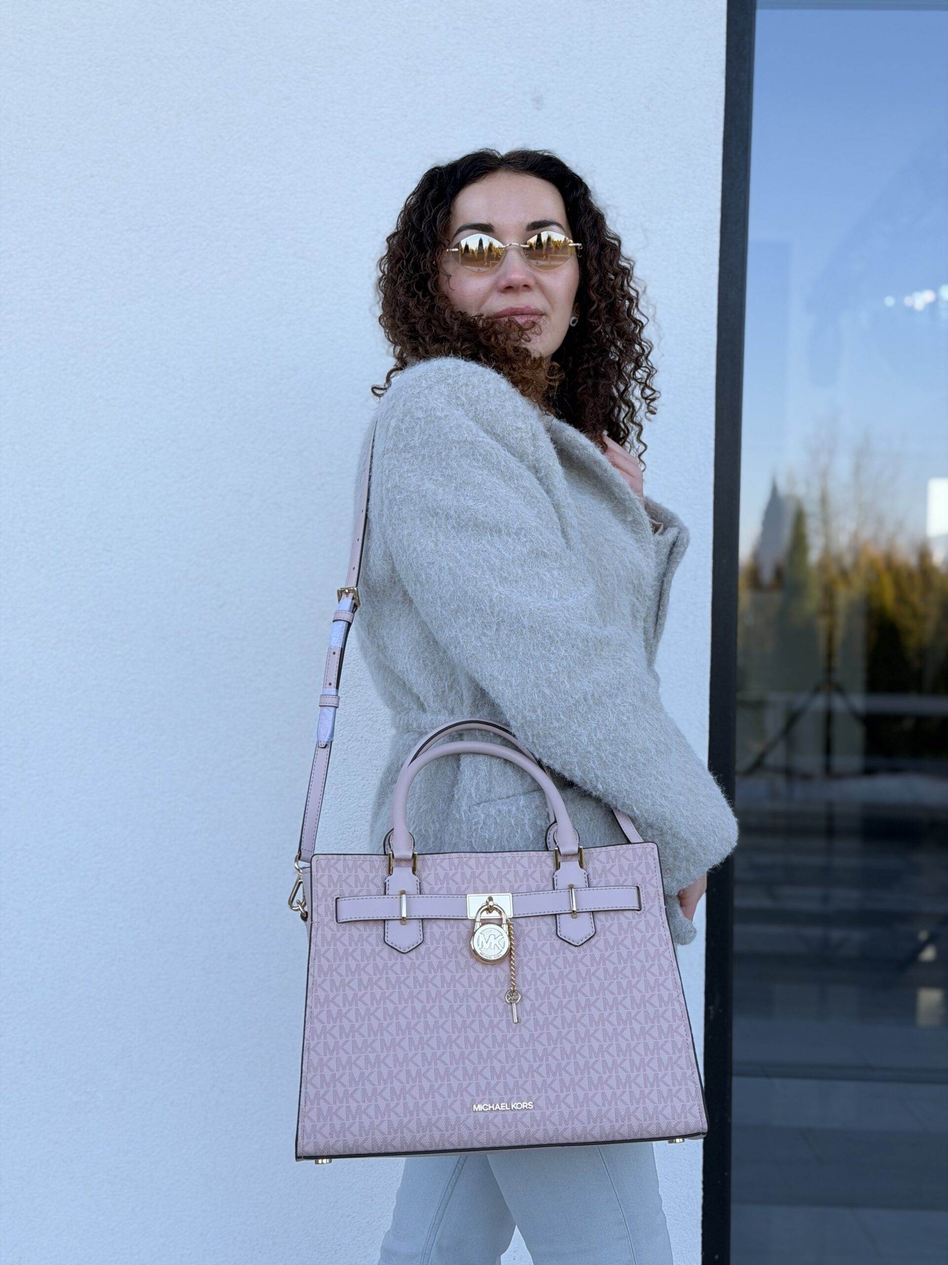 Hamilton Medium Signature Logo Satchel у кольорі Powder Blush - жіноча сумочка Michael Kors - Зображення 5