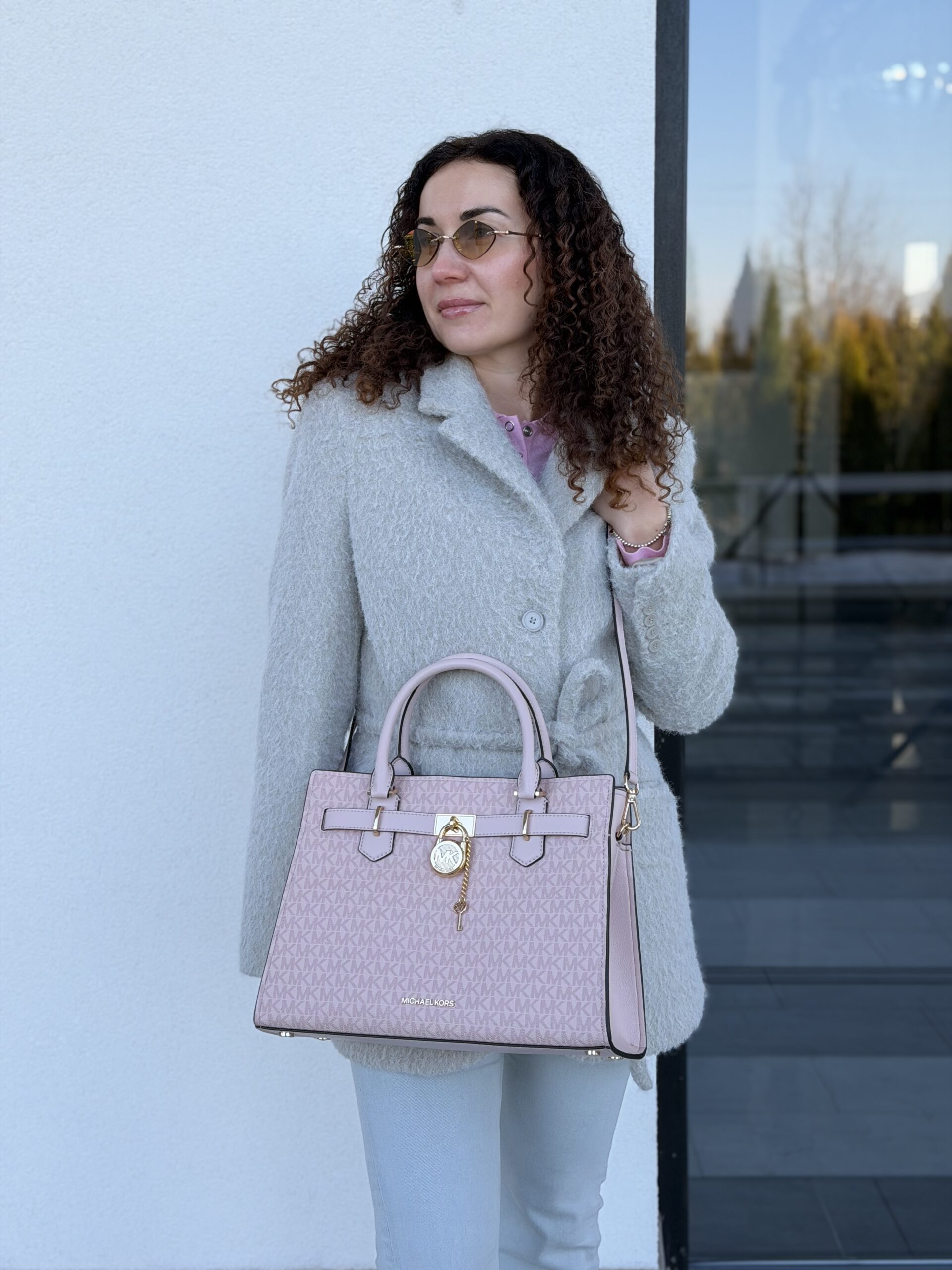 Hamilton Medium Signature Logo Satchel у кольорі Powder Blush - жіноча сумочка Michael Kors - Зображення 4