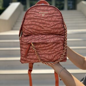 Slater Medium Animal Print Logo Backpack у кольорі Deep Orange - жіночий рюкзак Michael Kors