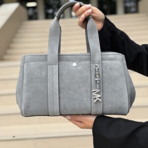 Romee Small Suede Satchel у кольорі Storm — жіноча сумка Michael Kors
